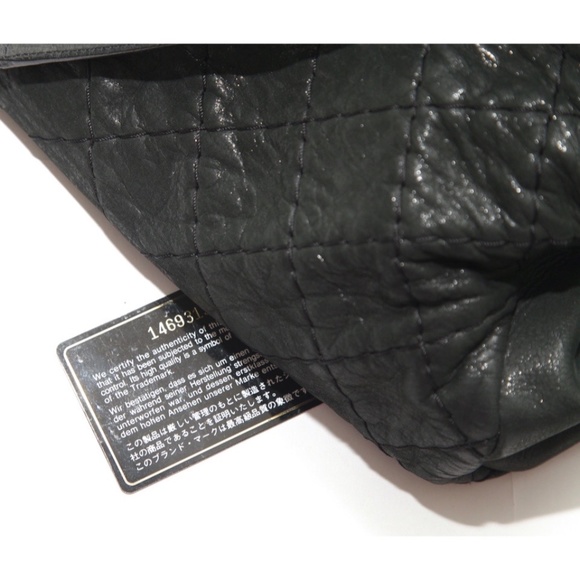 CHANEL Quilted Shoulder Bag JUST MADEMOISELLE Bowling Black Iridescent Chain - Picture 13 of 13